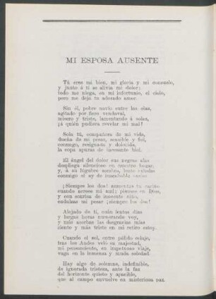 Mi esposa ausente