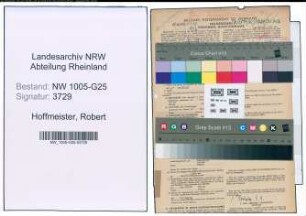 Entnazifizierung Robert Hoffmeister , geb. 25.11.1908 (Mechaniker)
