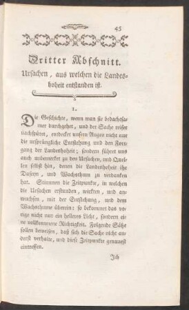 Dritter Abschnitt. Ursachen, aus welchen die Landeshoheit entstanden ist.