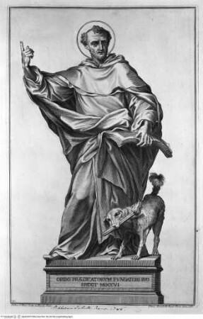 Le statue de' dodici apostoli esistenti nella Basilica Lateranense scolpite da celebri autori, San Pietro in Vaticano, der heilige Domenikus