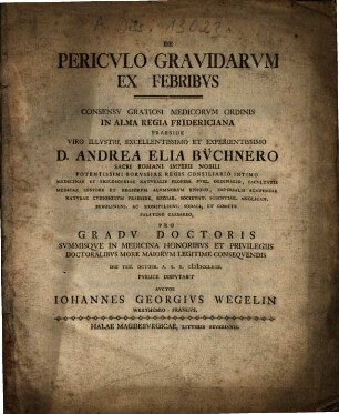 De Periculo Gravidarum Ex Febribus