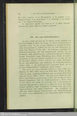 III. Das neue Entbindungshaus