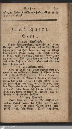 II. Abschnitt. Säfte