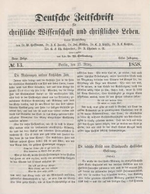 97 Die Mahnungen unserer kirchlichen Zeit