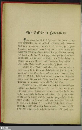 Eine Episode in Baden-Baden