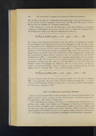§ 42. Auswahl einer numerischen Methode