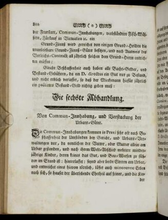 Die sechste Abhandlung - Zehende Abhandlung