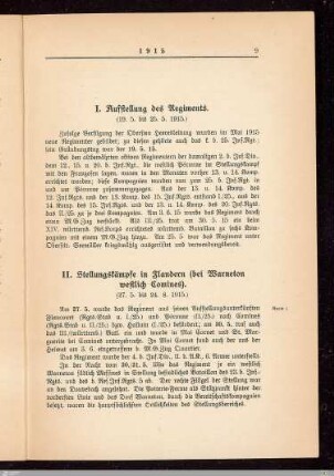 II. Stellungskämpfe in Flandern (bei Warneton westlich Comines)