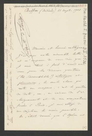 Brief an Ferruccio Busoni : 11.09.1903
