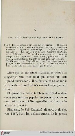 X Les caricatures françaises sur Crispi