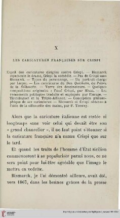 X Les caricatures françaises sur Crispi