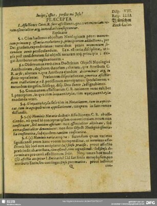 Disp. VIII. Resp. Elia Wünschen