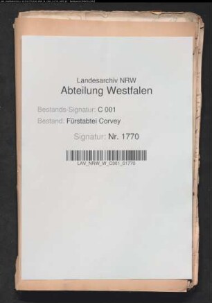 Belehnung der von Haxthausen Verzeichnis der Lehnstücke Bökendorf, Altenberge und der Waldung Königsloh