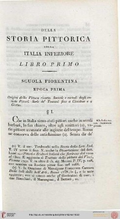 Della Storia Pittorica della Italia Inferiore.