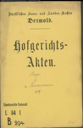 Böger, J. H., Dr. gegen Fritz von Friesenhausen - Advokaturgebühr