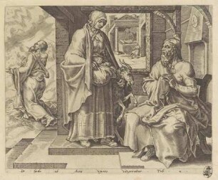 Tobit weist das Geschenk des Geißbocks zurück, Blatt 2 aus der Folge "Die Geschichte von Tobias"
