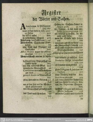 Register der Wörter und Sachen