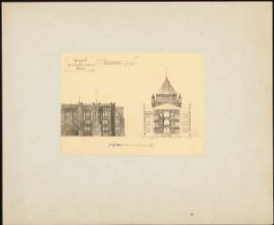 Märkisches Museum, Berlin: Rückansicht und Querschnitt