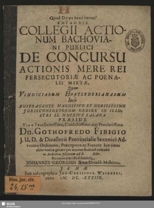 De Concursu Actionis Mere Rei Persecutoriae Ac Poenalis Mixtae