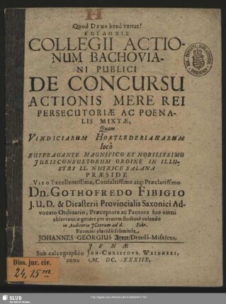 De Concursu Actionis Mere Rei Persecutoriae Ac Poenalis Mixtae
