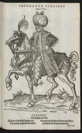 Imperator Turcicus equo vectus.