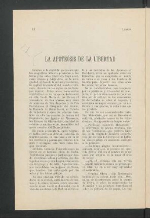 La apoteósis de la libertad