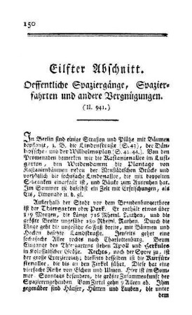 Eilfter Abschnitt. Oeffentliche Spaziergänge, Spazierfahrten und andere Vergnügungen