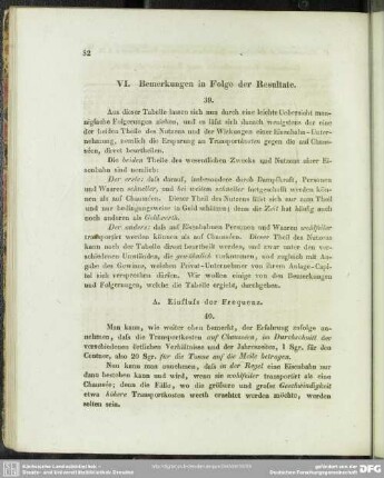 VI. Bemerkungen in Folge der Resultate