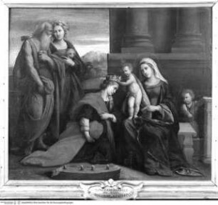 Krönung der heiligen Katharina mit Heiligen