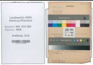 Entnazifizierung Emil Dreibholz , geb. 03.07.1897 (Schuhmacher)