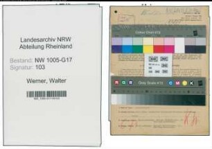 Entnazifizierung Walter Werner , geb. 26.04.1904 (Buchhaendler)