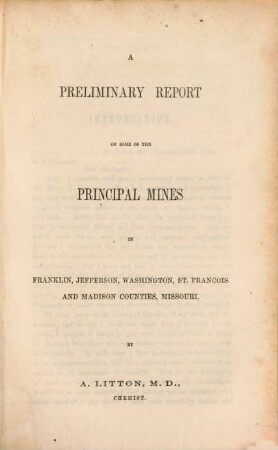 Annual reports of the Geological Survey of Missouri. 2. 1855