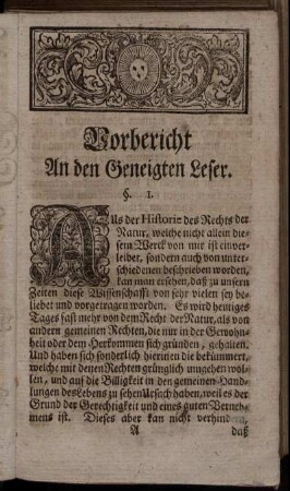 Vorbericht Aden Geneigten Leser.