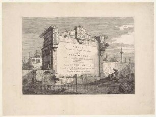 Titelblatt der Folge "Vedute altre prese da i luoghi altre ideate da Antonio Canal"