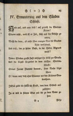 23-24, IV. Ermunterung aus dem Sünden Schlafe