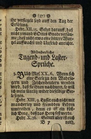 Absonderliche Tugend- und Laster-Sprüche