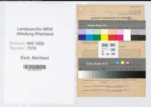 Entnazifizierung Bernhard Esch, geb. 12.11.1887 (Postinspektor)