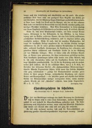 Charaktergefahren im Schulleben