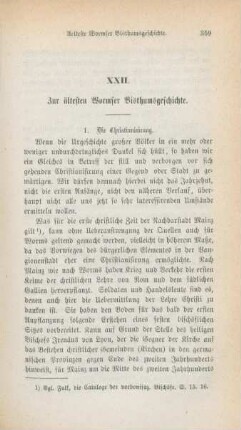 359-367 Zur ältesten Wormser Bisthumsgeschichte