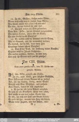Der CIII. Psalm.