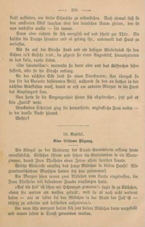 19. Kapitel. Eine seltsame Fügung.