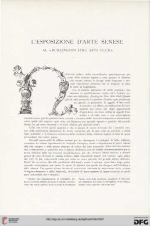 7: L' esposizione d'arte senese al "Burlington F. A. C."