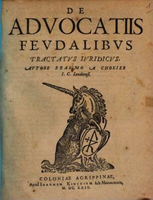 De advocatiis feudalibus tractatus iuridicus