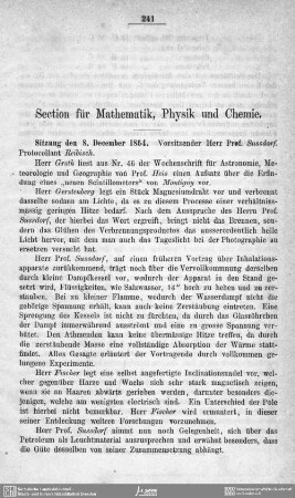 Section für Mathematik, Physik und Chemie