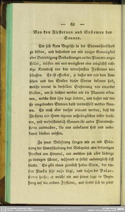 Von den Fixsternen und Systemen der Sonnen
