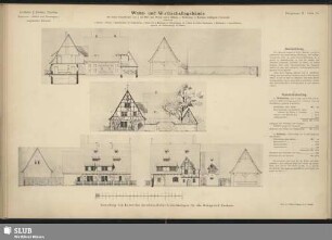 Architekt J. Gebler, Trachau. Kennwort: "Arbeit und Erntesegen". Angekaufter Entwurf. Wohn- und Wirthschaftsgebäude