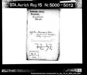Die Gesuche des Schustergesellen Menne Mennenga in Weener um die Dispensation zum selbständigen Gewerbebetrieb