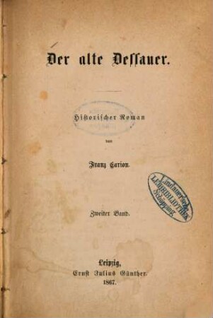 Der alte Dessauer : historischer Roman, 2