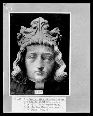 Saint-Denis, Abteikirche: Abguss Clovis II. vom Grabmal König Dagoberts
