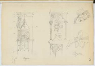 Kathedrale, Noyon: Details (aus: Skizzen- und Fotoalbum 10)